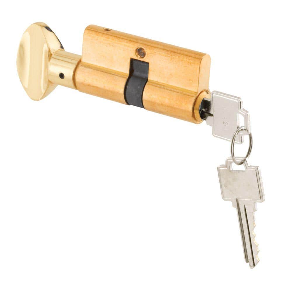 Key Cylinder w/Thumbturn, Solid Brass Construction, Polished Brass Finish price history on PriceWatchPro