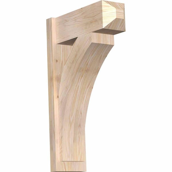 Ekena Millwork 8 in. x 32 in. x 20 in. Douglas Fir Thorton Craftsman Smooth Outlooker