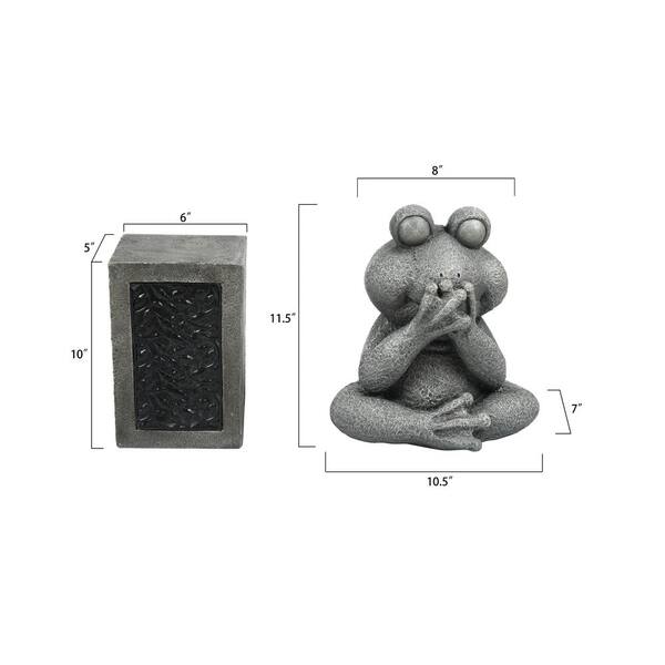 Luxen Home See, Hear, Speak No Evil Frog Solar Garden Statues (Set of 3) WHST1017 - The Home Depot Luxen Home See, Hear, Speak No Evil Frog Solar Garden Statues (Set of 3) WHST1017 - The Home Depot