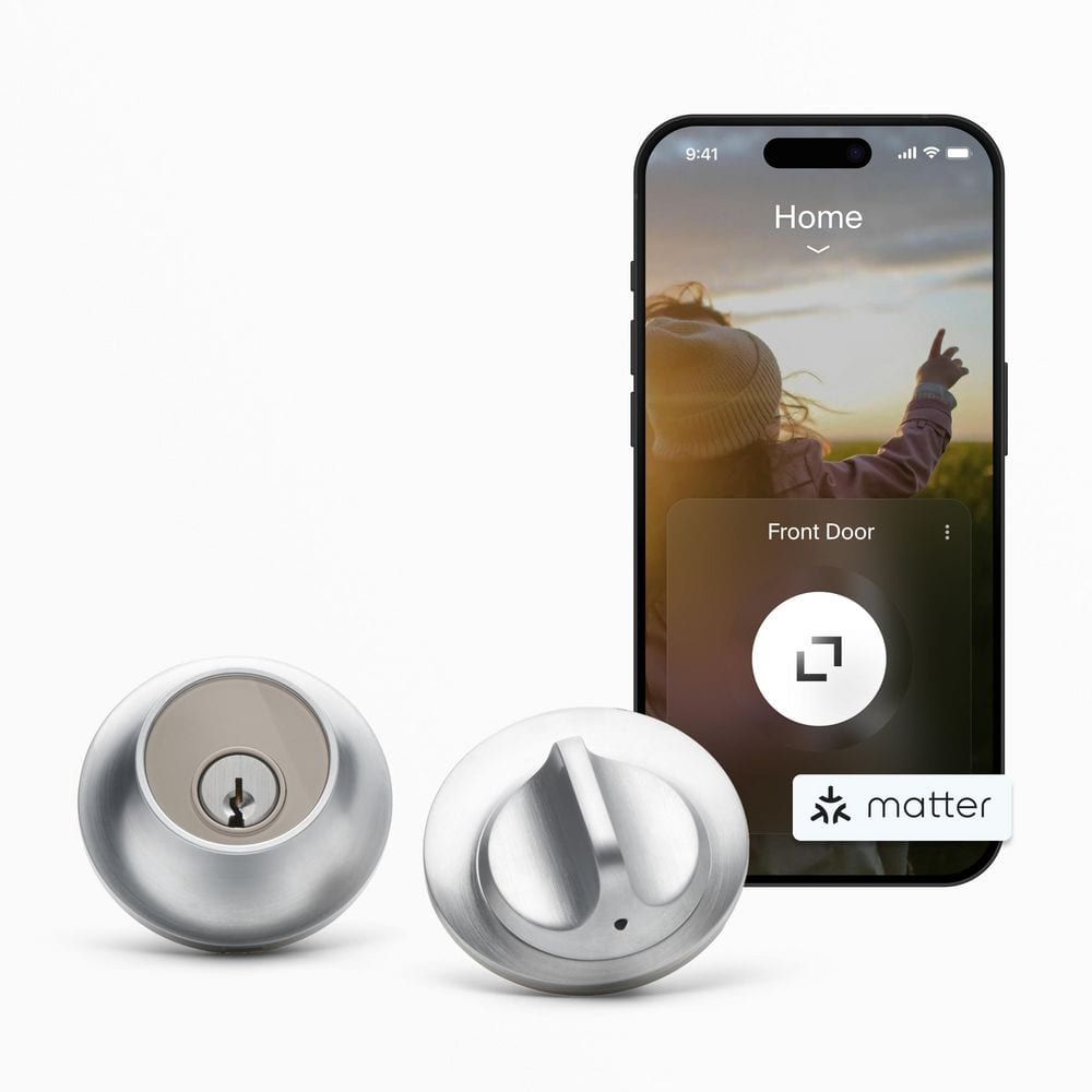 Lock (Matter) Satin Chrome Matter-Over-Thread Smart Lock Single Cylinder Deadbolt with Apple Home Key price history on PriceWatchPro
