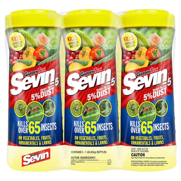 Sevin 1 lb. Ready-To-Use 5% Dust Garden Insect Killer Shaker Canister (3-Count)