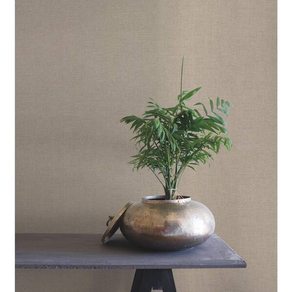 Rugged Linen Jute Beige Wallpaper