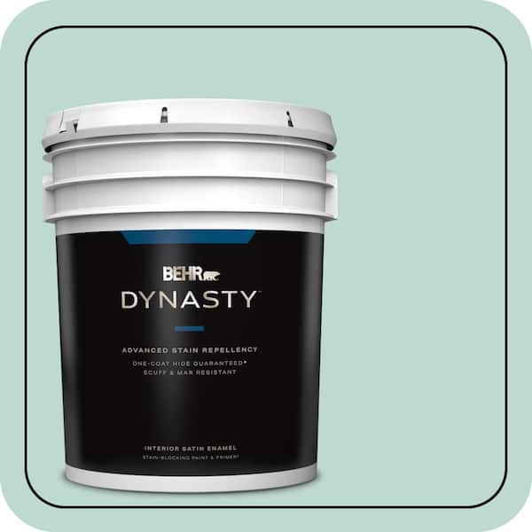 BEHR DYNASTY 5 gal. #M440-2 Serene Breeze Satin Enamel Interior Stain-Blocking Paint & Primer