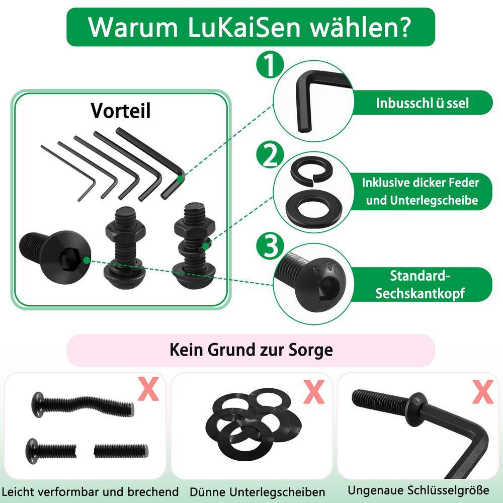 1500-Piece Black Zinc Plated Alloy Steel Screws Nuts and Washers Kit