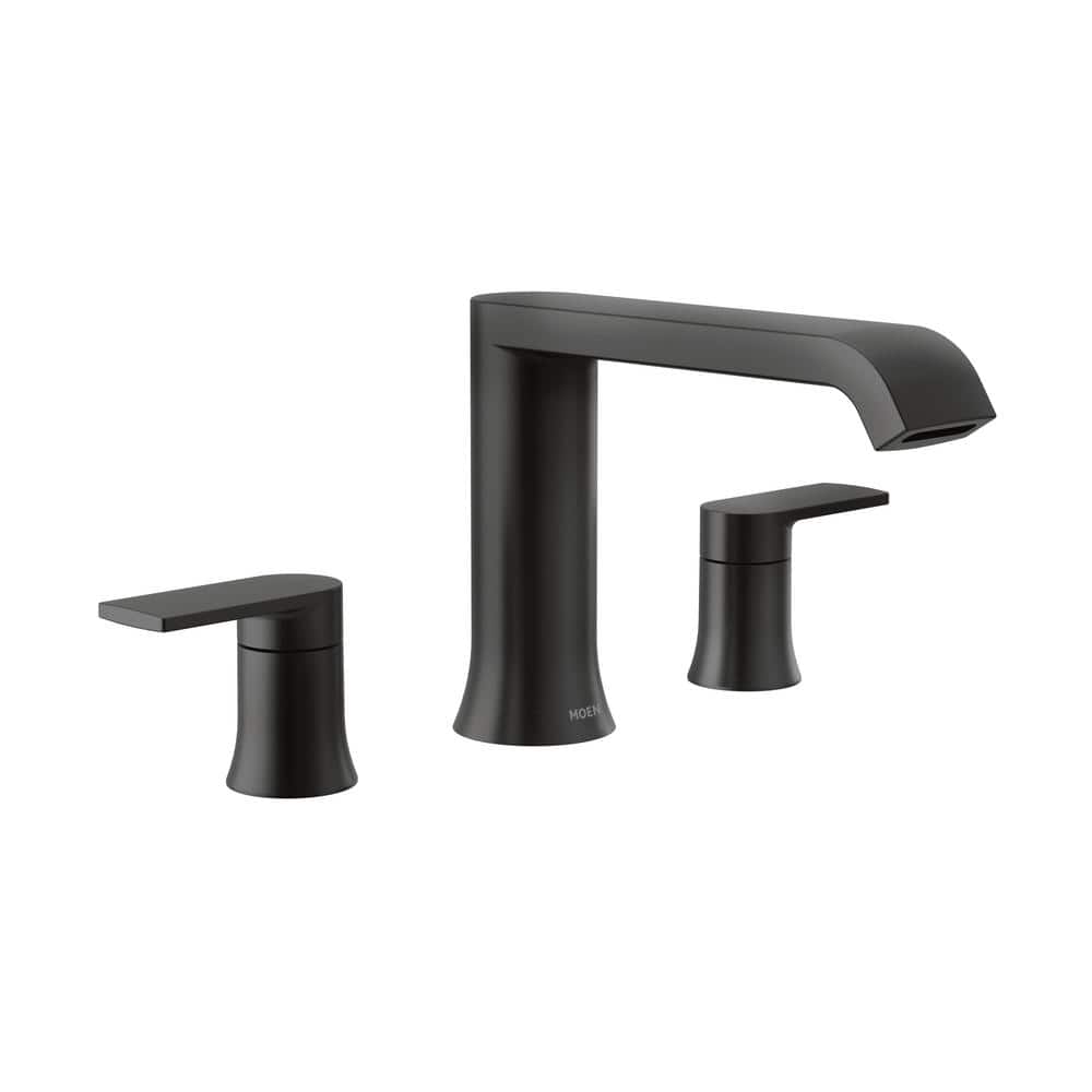 Polished Nickel Modern 7" High Widespread Deck Mounted Faucet