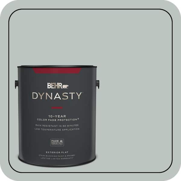 BEHR DYNASTY 1 gal. #ICC-47 Pewter Tray Flat Exterior Stain-Blocking Paint & Primer