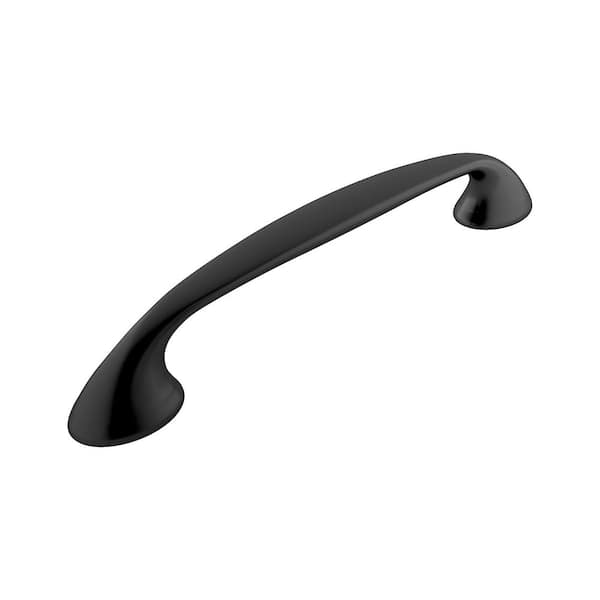 Richelieu Hardware Montreal Collection 5 1/16 in. (128 mm) Classic Matte Black Curved Cabinet Arch Pull