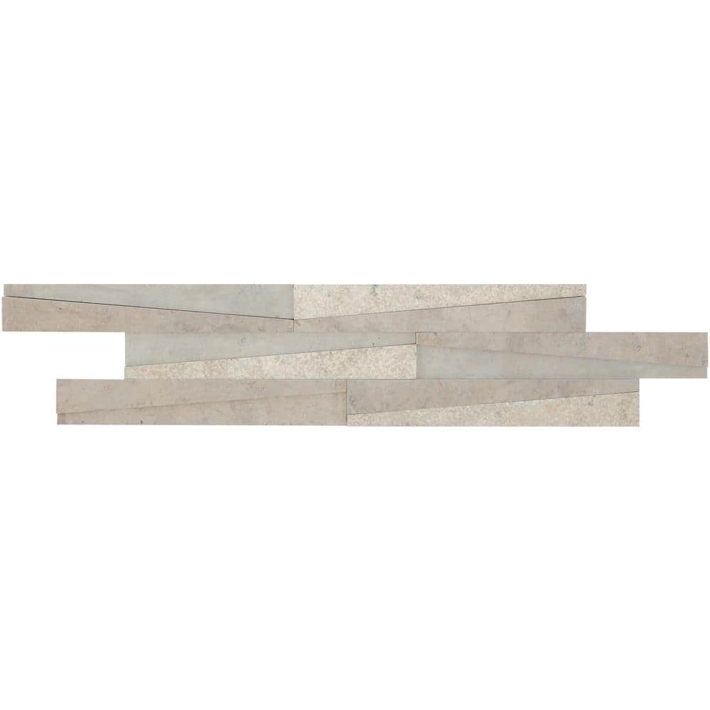 Daltile Premier Elegance Volcanic Gray 4 in. x 20 in. Limestone Wedge