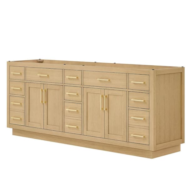 Beckett TK 83 in. Bath Vanity Cabinet without Top in Rift Oak