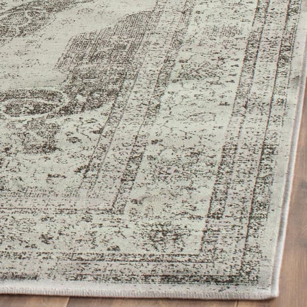Vintage Gray/Multi 2 ft. x 16 ft. Border Runner Rug