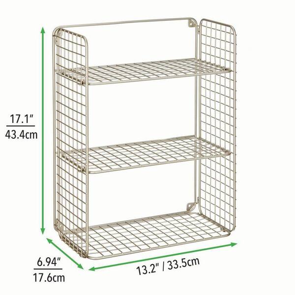 Dracelo 17.3 in. W x 10.6 in. D x 35.8 in. H Black Metal Free Standing Wire Rack Durable Bathroom Storage Shelf