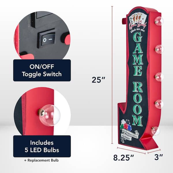 Cartello Con Scritta Welcome To The Game Room (lingua Italiana Non