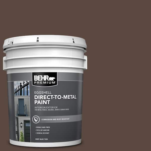 BEHR PREMIUM 5 gal. #N170-7 Baronial Brown Eggshell Direct to Metal Interior/Exterior Paint