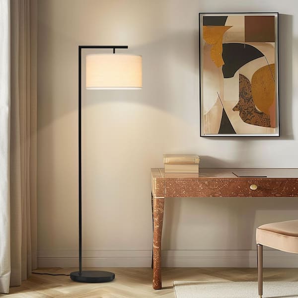 Brightech Montage Modern 60 in. Black LED Arc Floor Lamp with Tab
