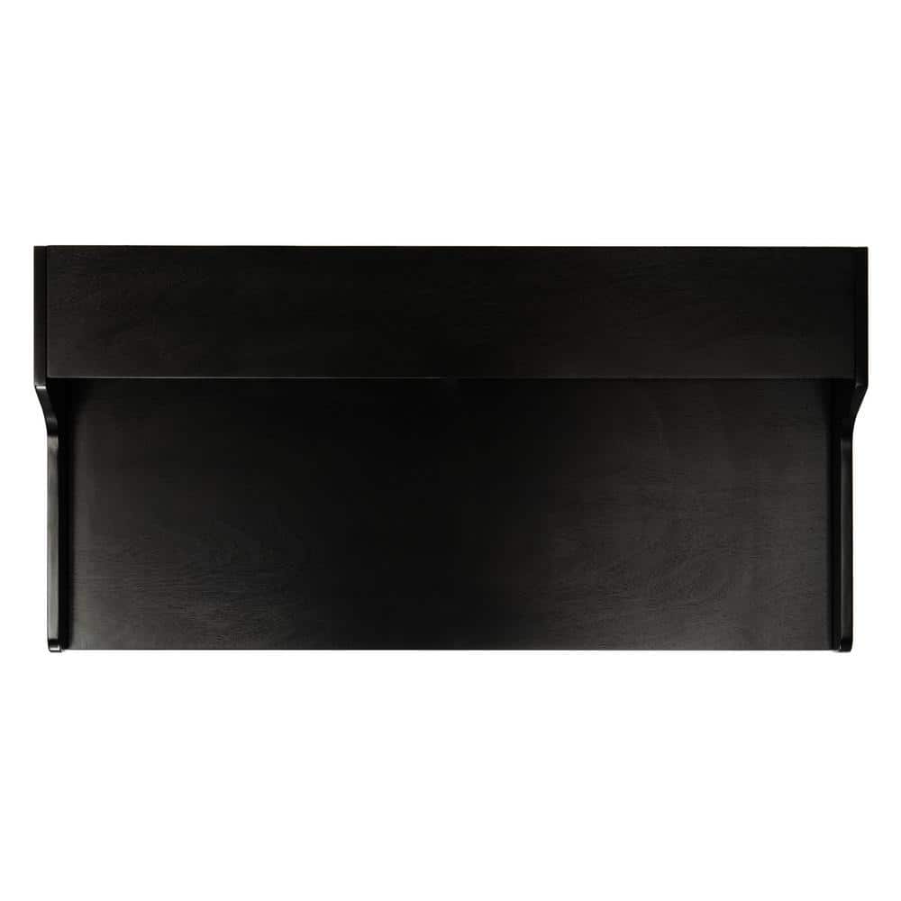 Industrial Mid-Century Matte Black Writing Desk with Shelves