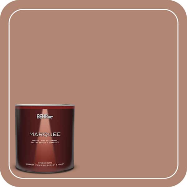BEHR MARQUEE 1 qt. #220F-5 Light Mocha Matte Interior Paint & Primer