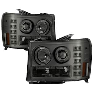 GMC Sierra 1500/2500/3500 07-13 / GMC Sierra Denali 08-13 Projector Headlights - LED Halo - Smoke