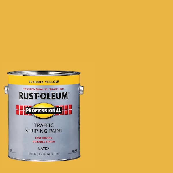 Rust-Oleum Professional 1 gal. Flat Yellow Exterior Traffic Striping Paint