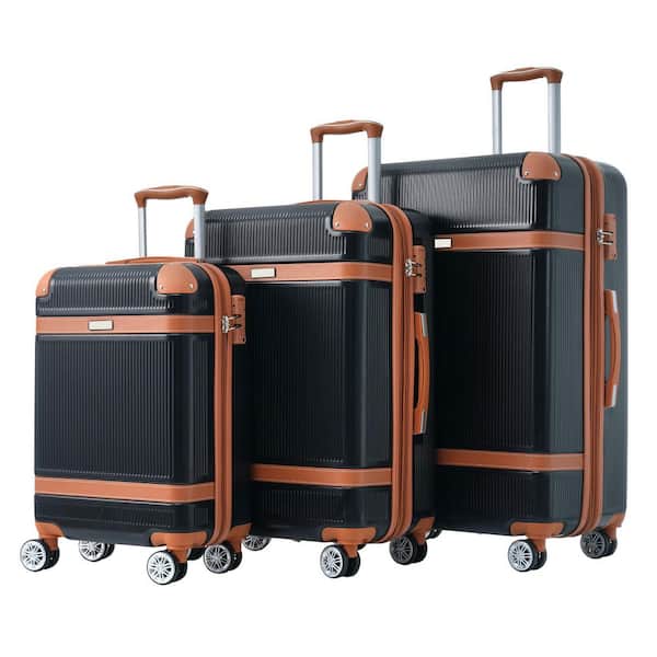 INNOBULE 3-Piece Hardshell Luggage Sets Double Spinner 8 Wheels with TSA Lock Lightweight 20 in. 24 in. 28 in.