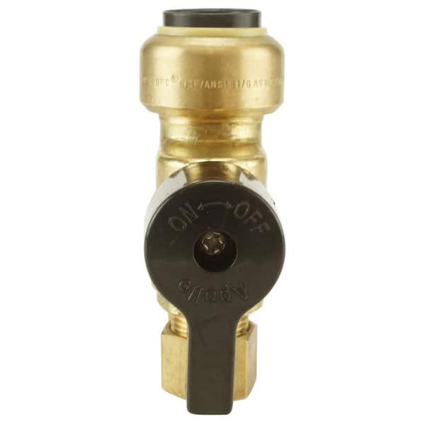 Tectite 1/2 in. Brass Push-To-Connect x 3/8 in. Compression Dual