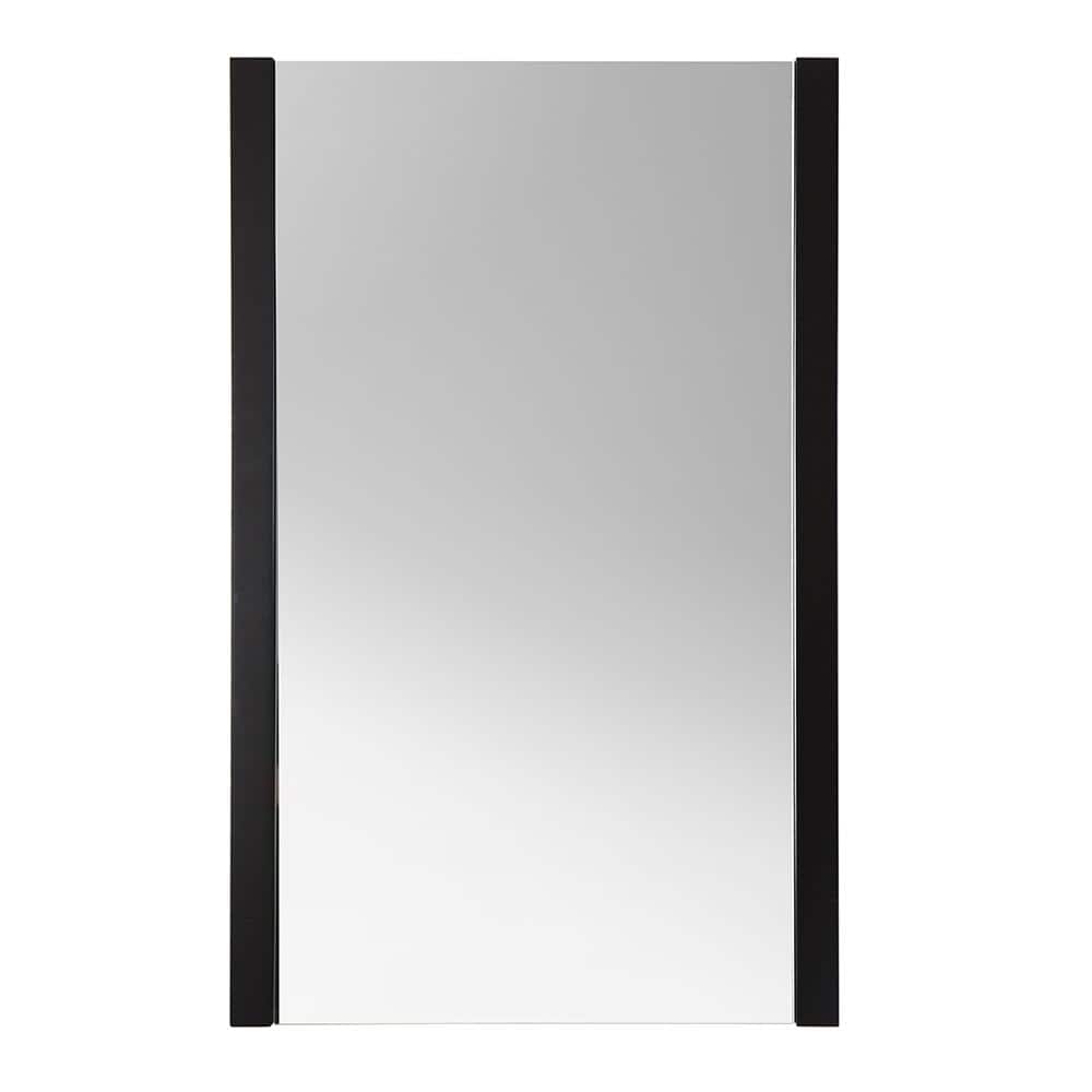 Espresso Wood Framed Rectangular Bathroom Vanity Mirror 31.5"