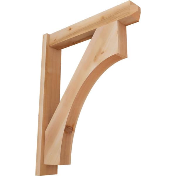 Ekena Millwork 6 in. x 36 in. x 28 in. Western Red Cedar Westlake Craftsman Smooth Outlooker