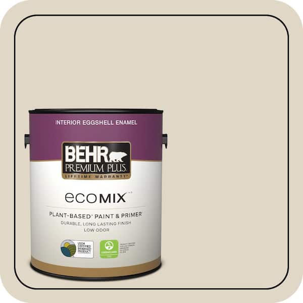 1 gal. #YL-W13 Sentimental Beige Eggshell Enamel EcoMix Plant-Based Interior Paint & Primer