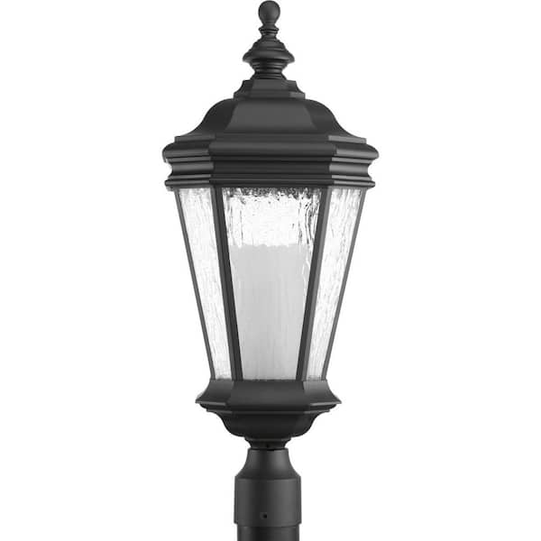 Progress Lighting Crawford Collection 1-Light Black Outdoor Post Lantern