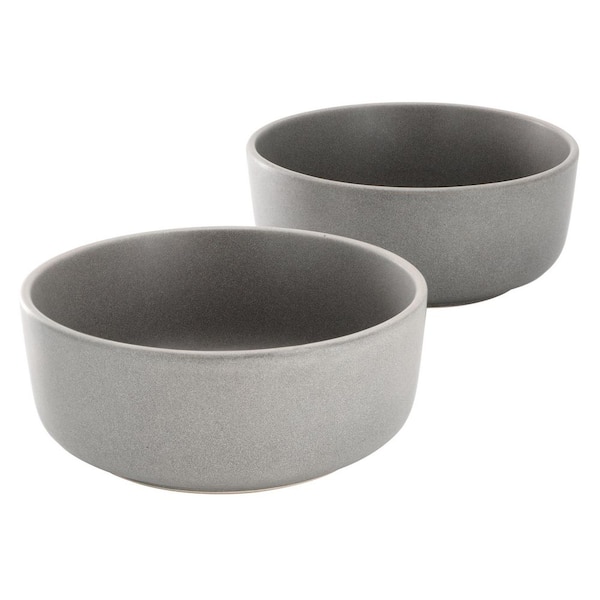 Bryant Park 2 Piece 6 in. Stoneware Cereal Bowl Dinnerware Set in Gray