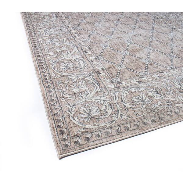Montrose Beige 9 ft. x 12 ft. (8 ft. 6 in. x 11 ft. 6 in.) Abstract Contemporary Area Rug