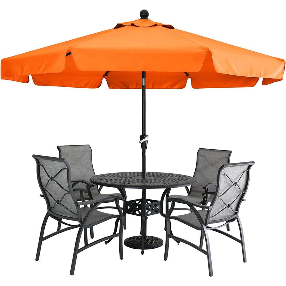 Patio Umbrella for Outdoor Table Market -8 Ribs (7.5ft, Orange), Market Umb