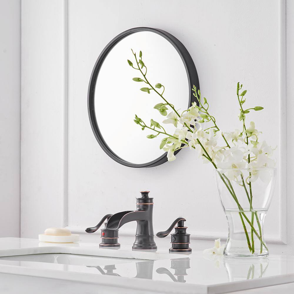 Oil Rubbed Bronze 8-Inch Widespread Double Handle Bathroom Faucet