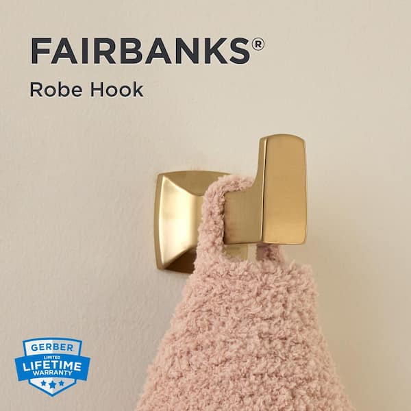 Fairbanks J-Hook Robe/ Towel Hook in Brushed Bronze