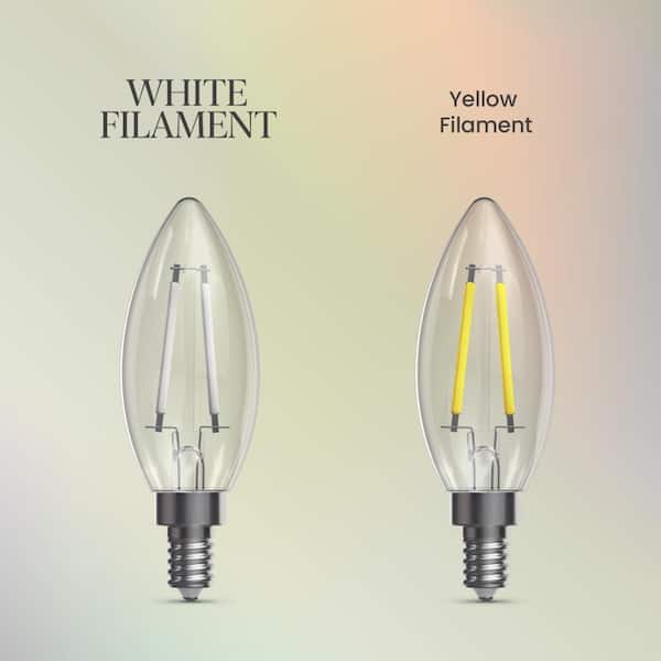 Feit Electric 100-Watt Equivalent B10 E12 Candelabra Dim White
