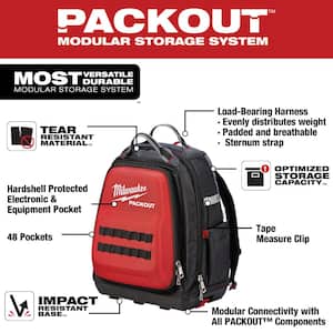 15 in. PACKOUT Backpack with 25 ft. W Blade Tape Measure