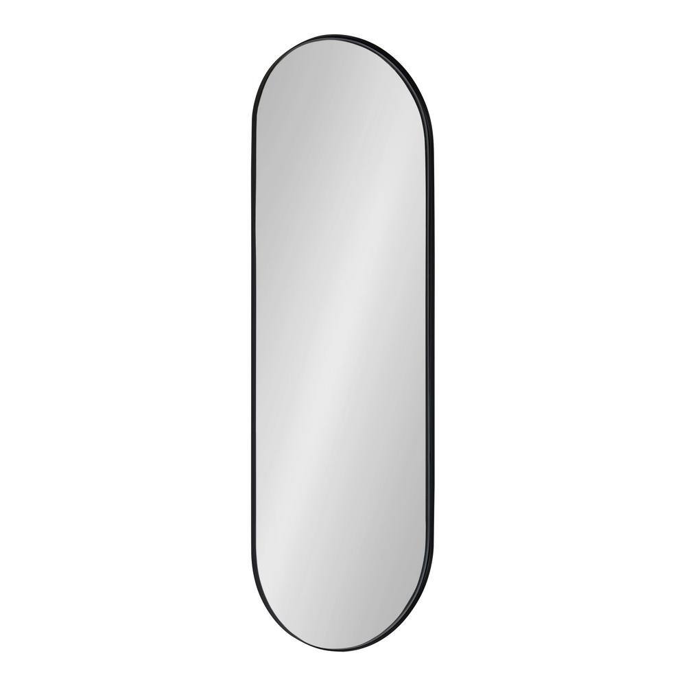 Rollo Capsule Full-Length Black Metal Wall Mirror 16"x48"