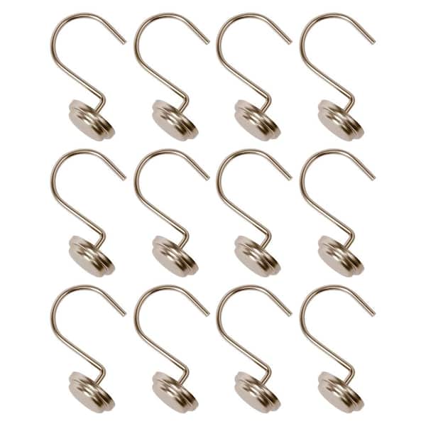  iToplin Brushed Nickel Shower Curtain Hooks, Decorative Shower  Curtain Rings, Rust Resistant Metal Shower Hooks for Bathroom, Rust Proof Shower  Hooks Hangers for Shower Curtain Rod, Set of 12 : Home