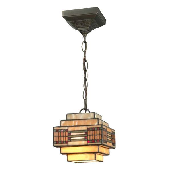 Dale Tiffany Tiffany Mission 1-Light Antique Brass Antique Brass LED Pendant