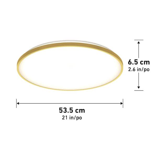 Artika Europa 21 in. 1 Light Modern Gold Integrated LED 3 CCT