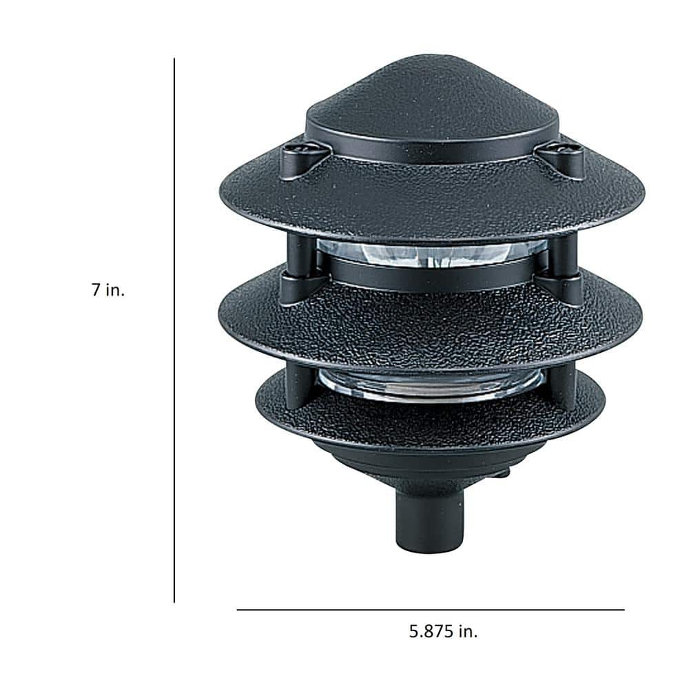 Black Aluminum Outdoor Landscape Path Light Fixture