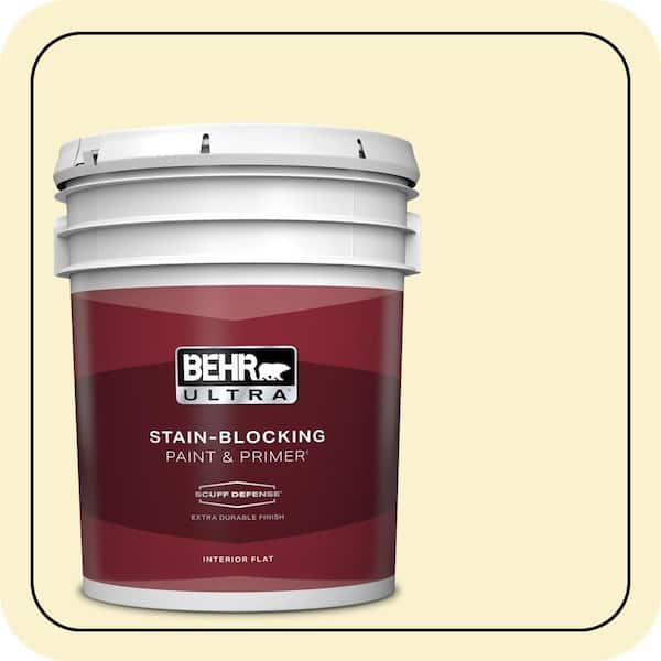 BEHR ULTRA 5 gal. #380C-2 Desert Lily Extra Durable Flat Interior Paint & Primer