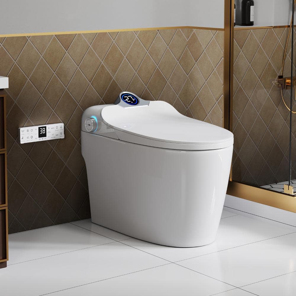 Smart Toilet Bidet Combo, Foot Sensor, Self-Cleaning Nozzle, LED, Heated Seat, Night Light, Auto Flush & Remote price history on PriceWatchPro