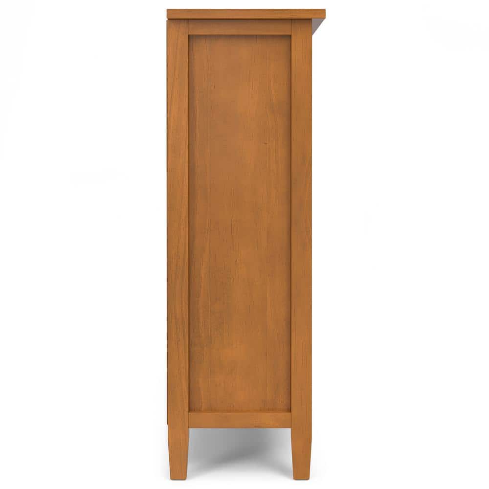Light Golden Brown Solid Wood 36" Freestanding Storage Cabinet