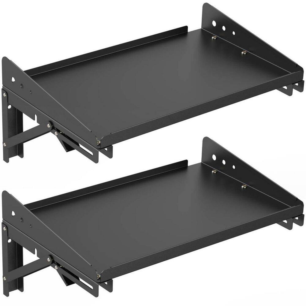 Numhew 15.75 in. Heavy Duty Foldable Wall Shelf, Adjustable Rail