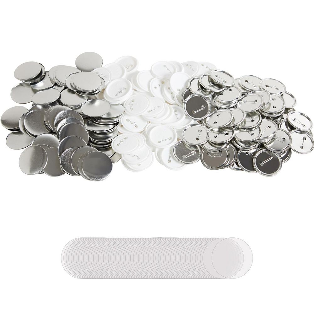 500 Sets 2.25 in. 58mm Pin Back Button Parts DIY Round Button Badge Parts Set Includes Metal Top Plastic/Metal Button price history on PriceWatchPro