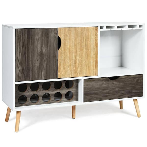 Boyel Living Brown Wood 47.5 in. Buffet Sideboard with 9-Wine Racks