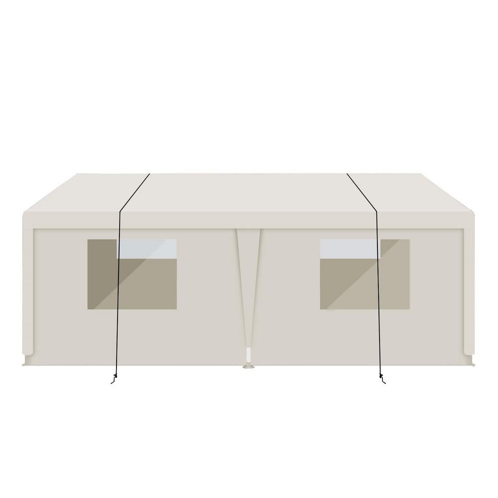 10 ft. x 20 ft. White Outdoor Heavy Duty Portable Storage Carport Garage Tent with Windows (200 sq. ft. ) price history on PriceWatchPro
