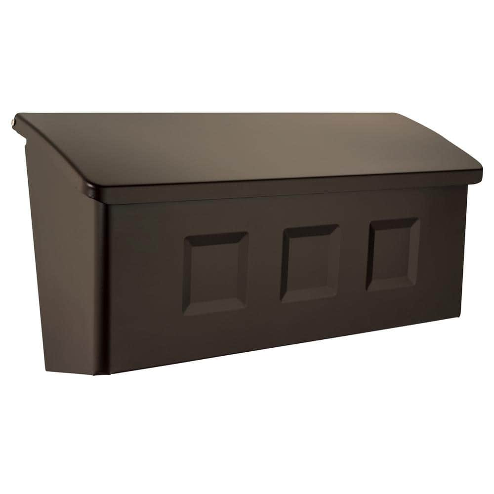 Architectural Mailboxes Wayland Rubbed Bronze Wall Mount Mailbox 2689rz The Home Depot