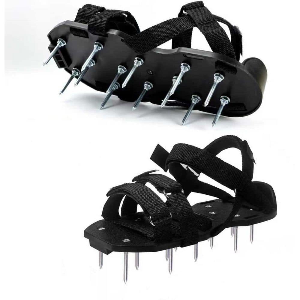 13-Tine Aerator Spike Shoes Fully Assembled Adjustable Lawn Aeration Tool with Stainless Steel Cleaning Shovel price history on PriceWatchPro