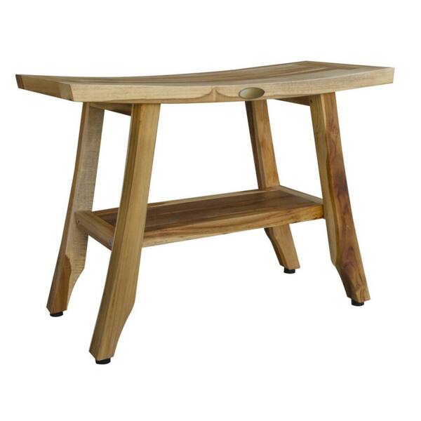Compact Teak 3 tier Corner Shower Outdoor Bench in Natural Finish Compact Teak 3 tier Corner Shower Outdoor Bench in Natural Finish